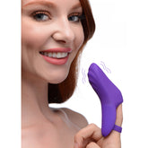 7X Finger Bang Her Pro Silicone Vibrator - Purple